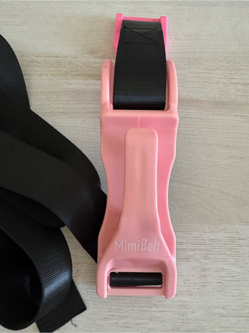 MimiBelt Pink Travel Luggage Strap with Black Webbing
